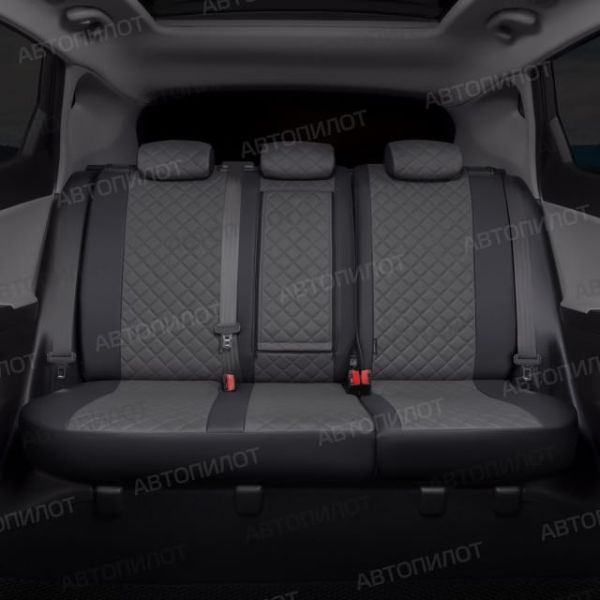 Чехлы Автопилот Экокожа Ромб на Peugeot 408 2012-2021 г.в.