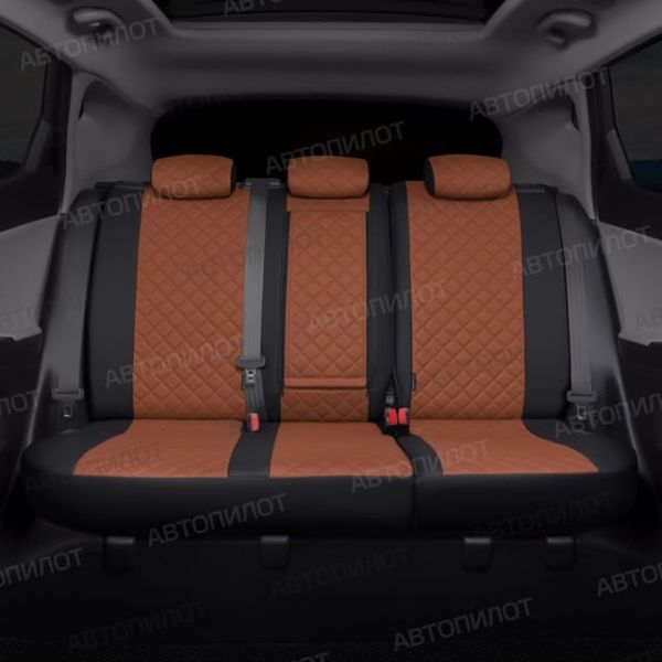 Чехлы Автопилот Экокожа Ромб на Peugeot 408 2012-2021 г.в.