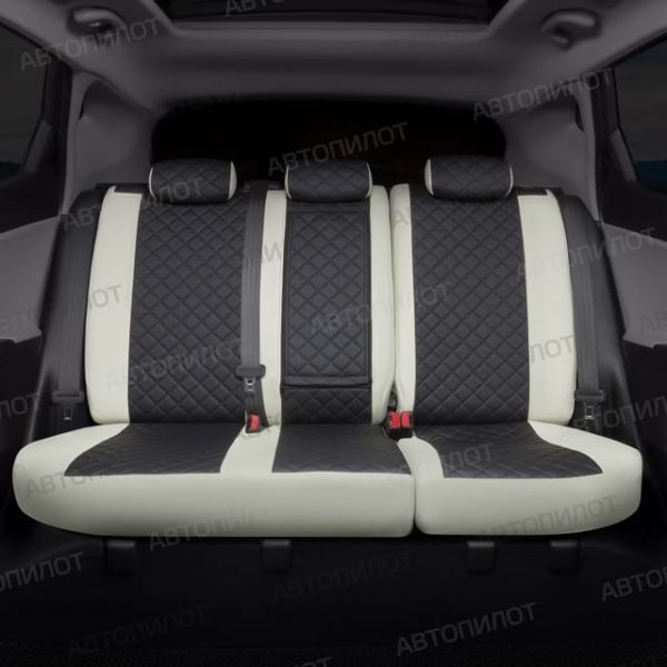 Чехлы Автопилот Экокожа Ромб на Peugeot 408 2012-2021 г.в.