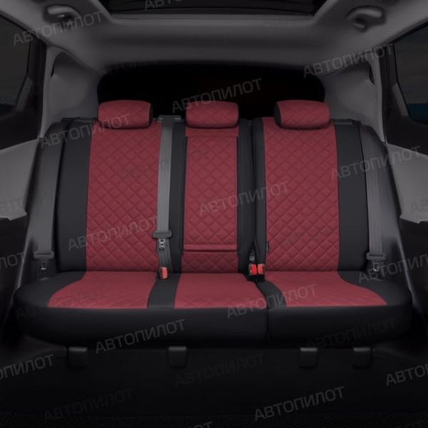 Чехлы Автопилот Экокожа Ромб на Peugeot 408 2012-2021 г.в.