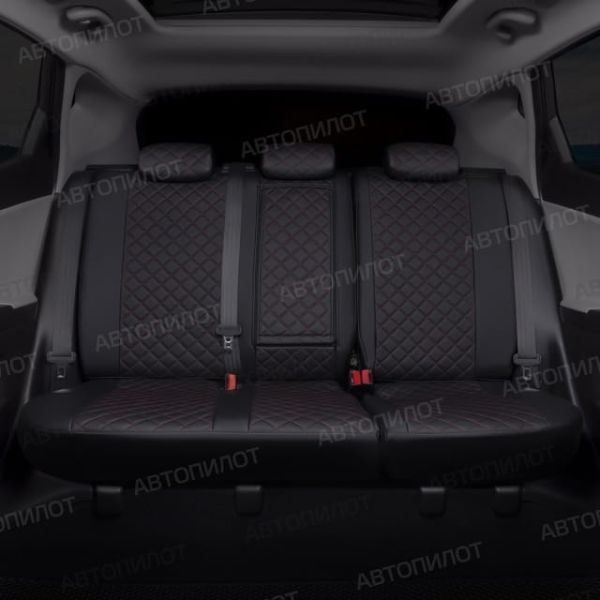 Чехлы Автопилот Экокожа Ромб на Peugeot 408 2012-2021 г.в.