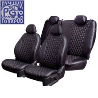 Чехлы Премиум Экокожа Байрон Ромб на Chevrolet Cruze 2009-2015 г.в.