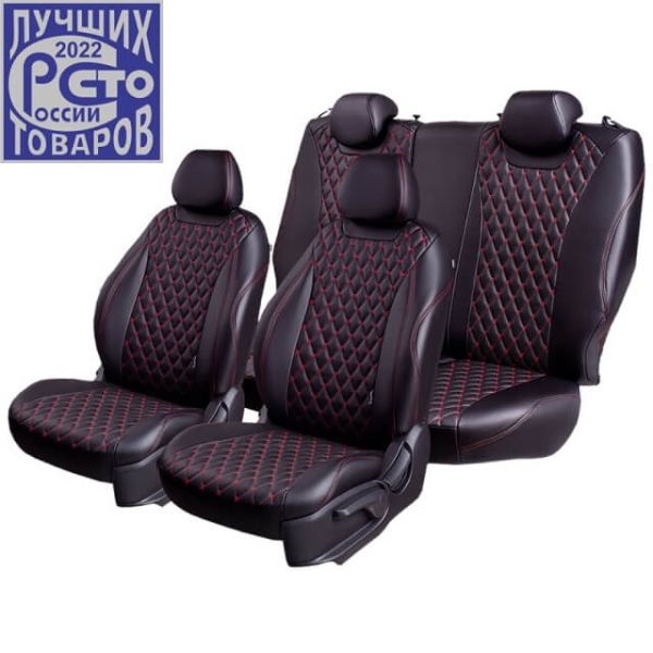 Чехлы Премиум Экокожа Байрон Ромб на Chevrolet Cruze 2009-2015 г.в.